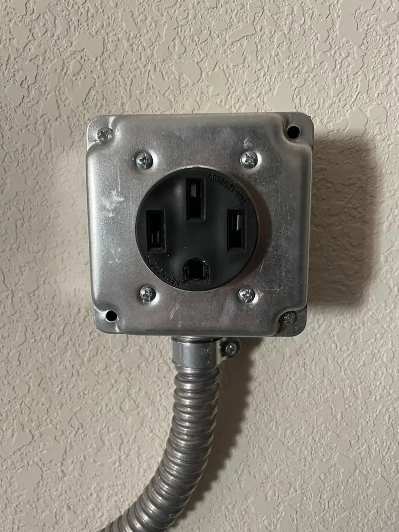 NEMA 14-50 outlet installed for Smart Home Electrical in Hebbronville